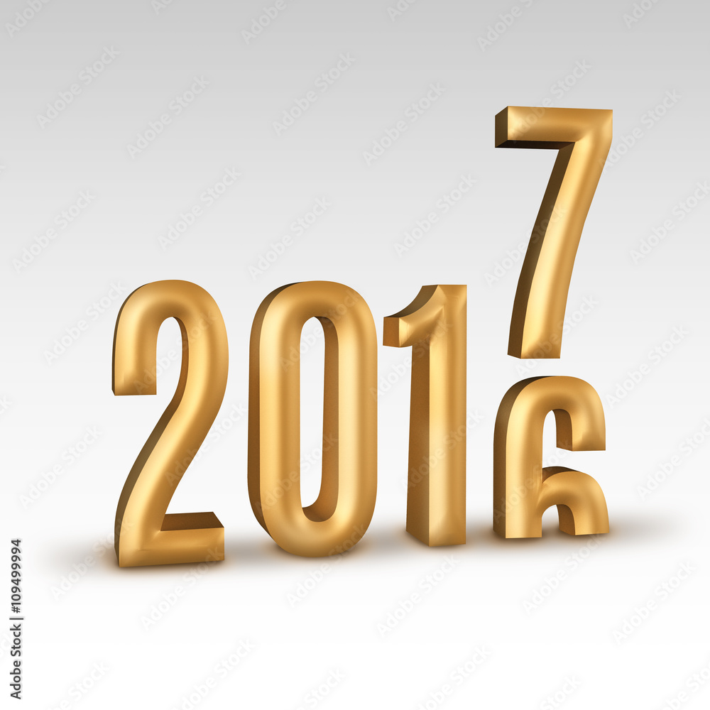 2016 gold number year change to 2017 new year in white studio ro 2016 gold number year change to 2017 new year in white studio ro