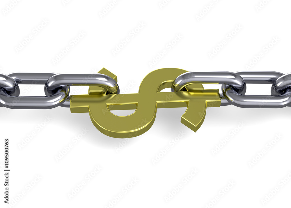 Obraz premium Dollar and Chian - 3D