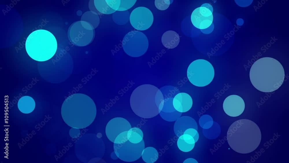 blue abstract background and particles, loop