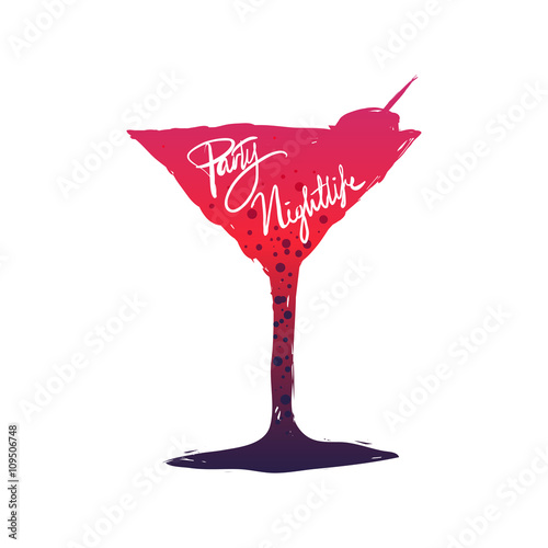 Cocktail glass logo