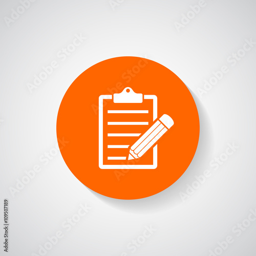 Clipboard and pencil icon - Vector