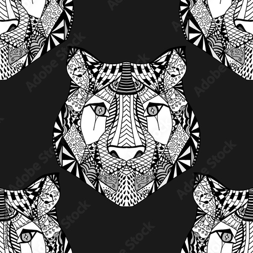 Tiger pattern. Vector illustration