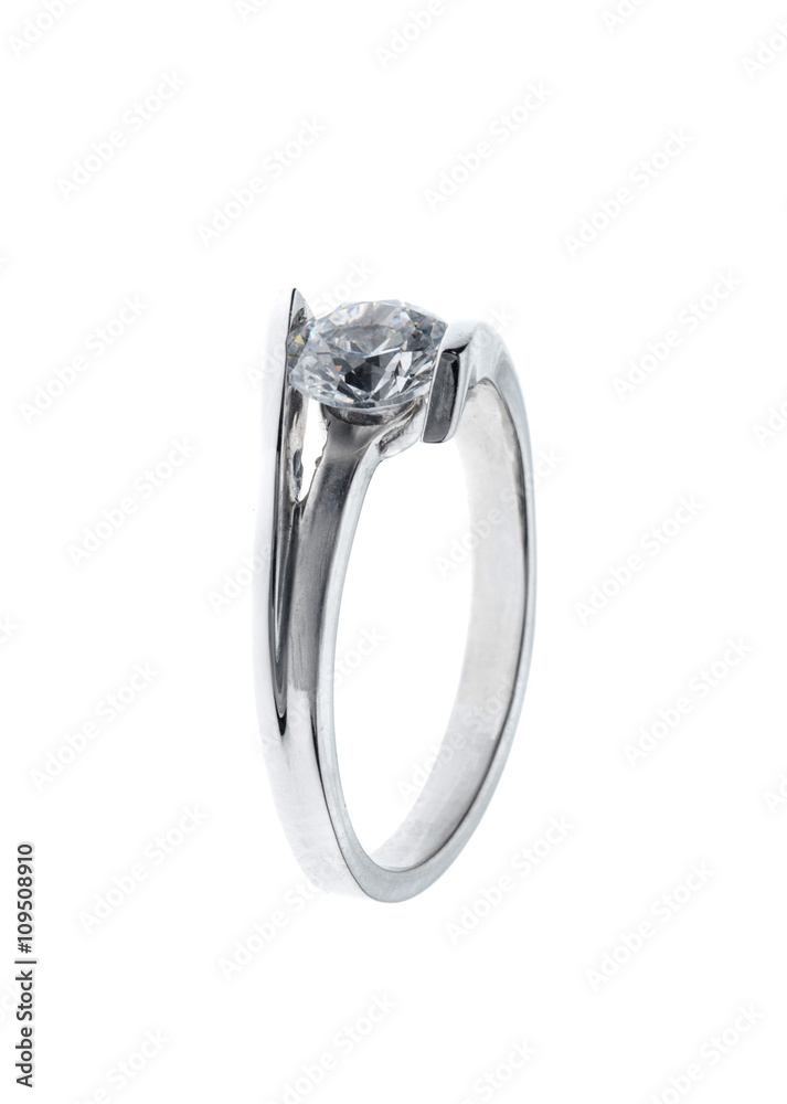 Wedding or engagement ring made isolated on white Wedding or engagement ring made isolated on white