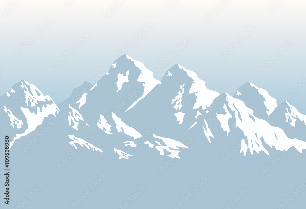 Obraz premium snowcapped góry - tło