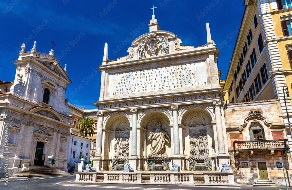 Naklejka premium Fontana dell'Acqua Felice in Rome