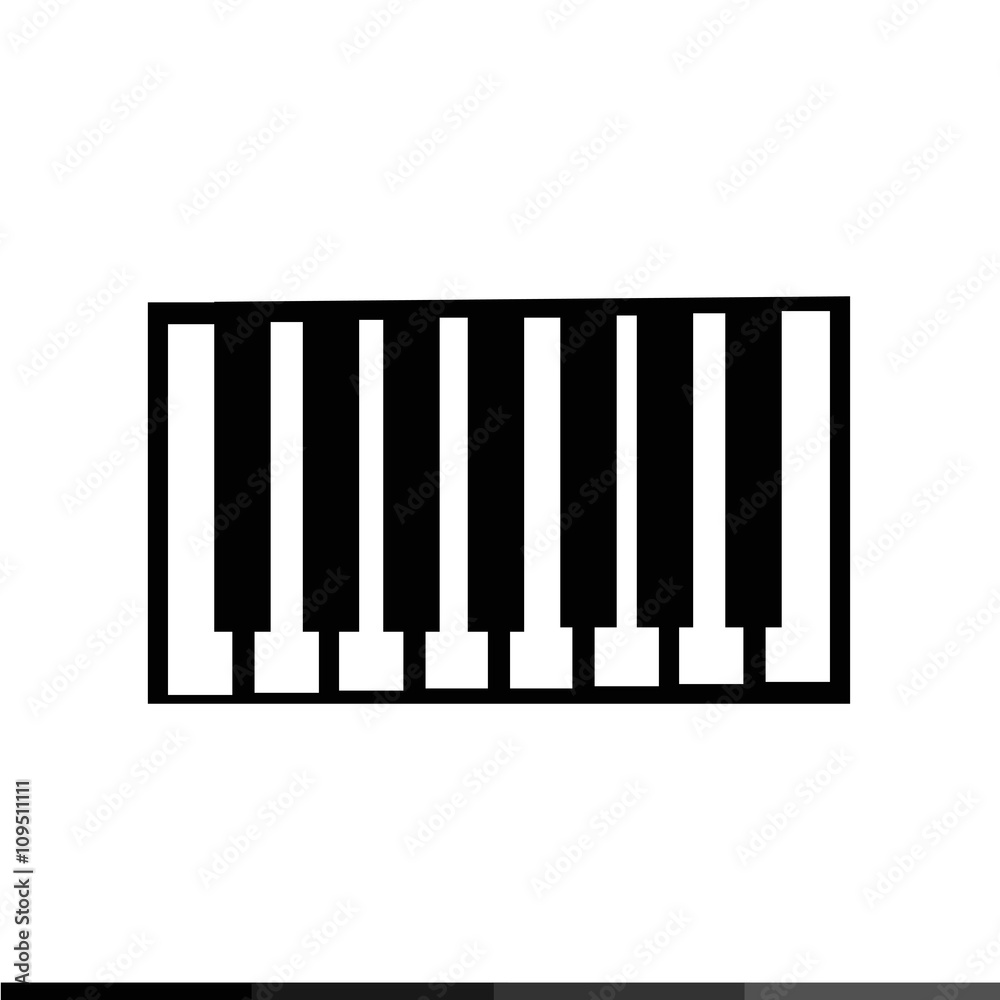 piano keys icon Illustration design piano keys icon Illustration design