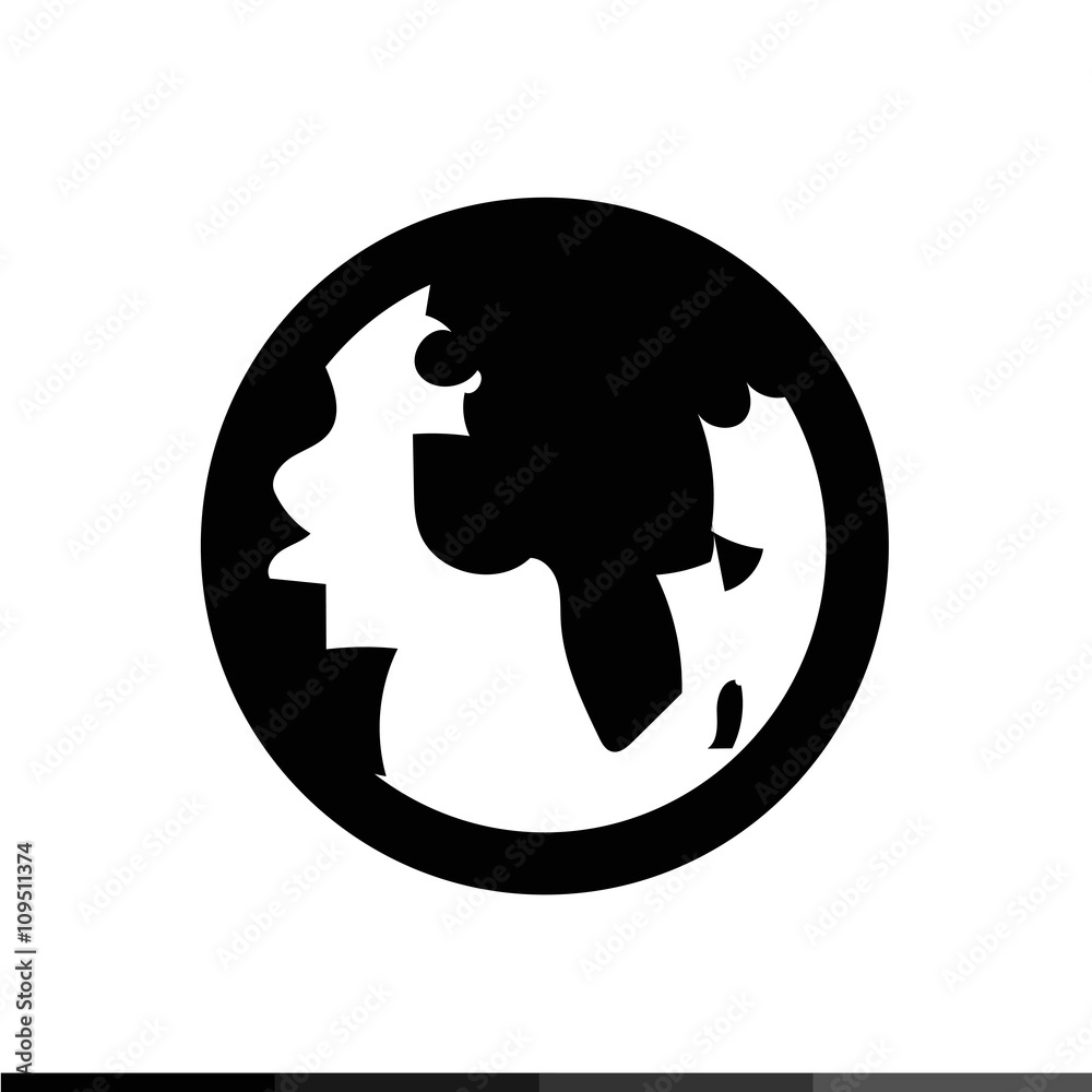 Earth Planet Globe Icon Illustration design Earth Planet Globe Icon Illustration design