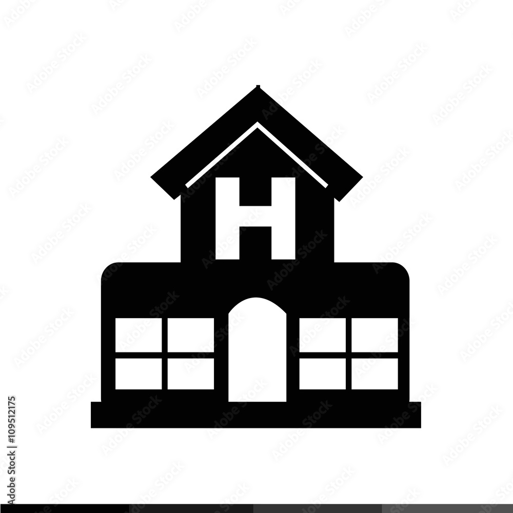 Hospital Icon Illustration design Hospital Icon Illustration design