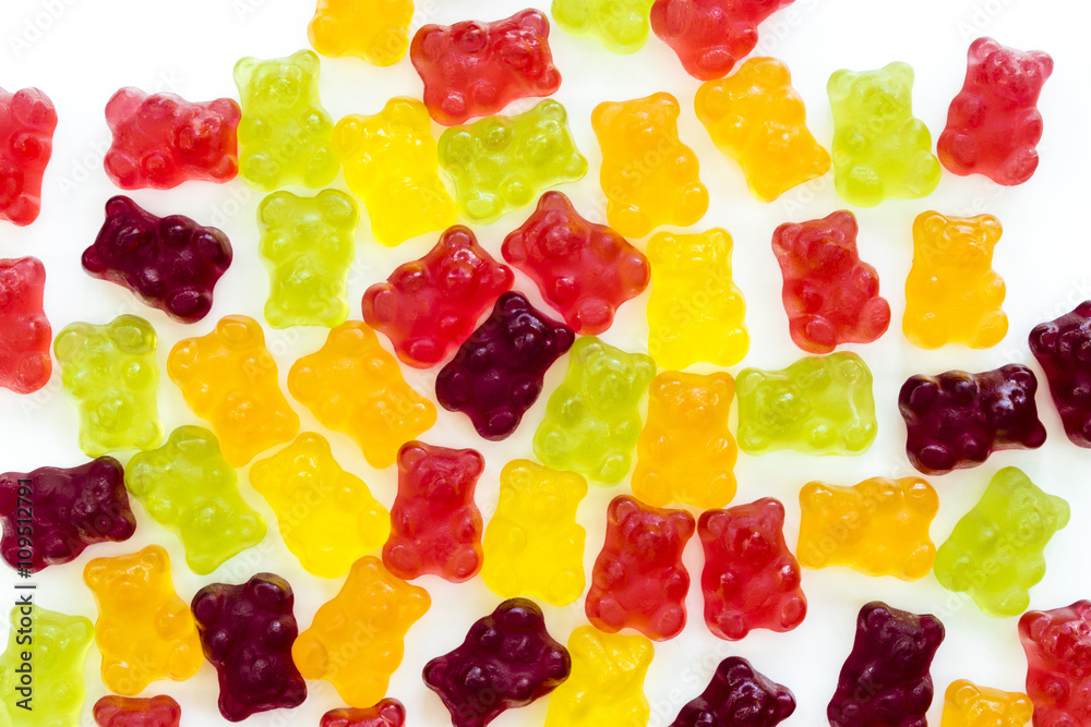 Group of gummy bears with isolated background Group of gummy bears with isolated background