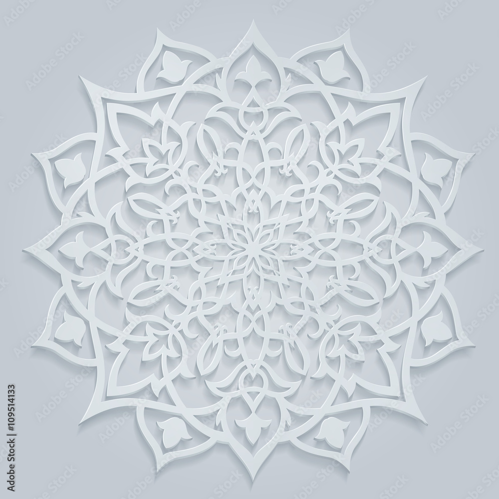 Background with Arabic Round Pattern