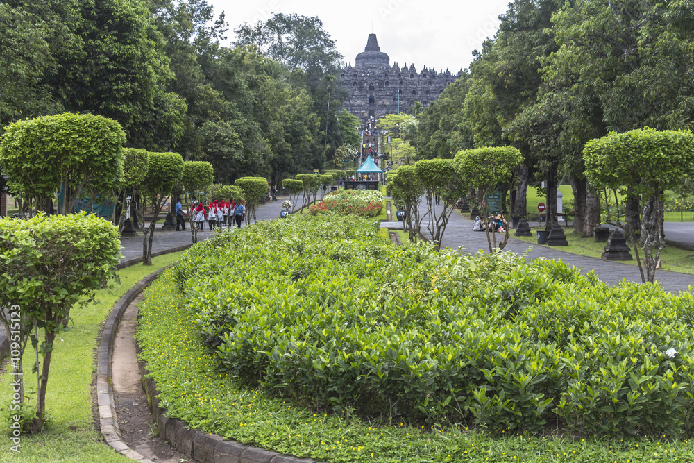 Park area of Borobudur Temple