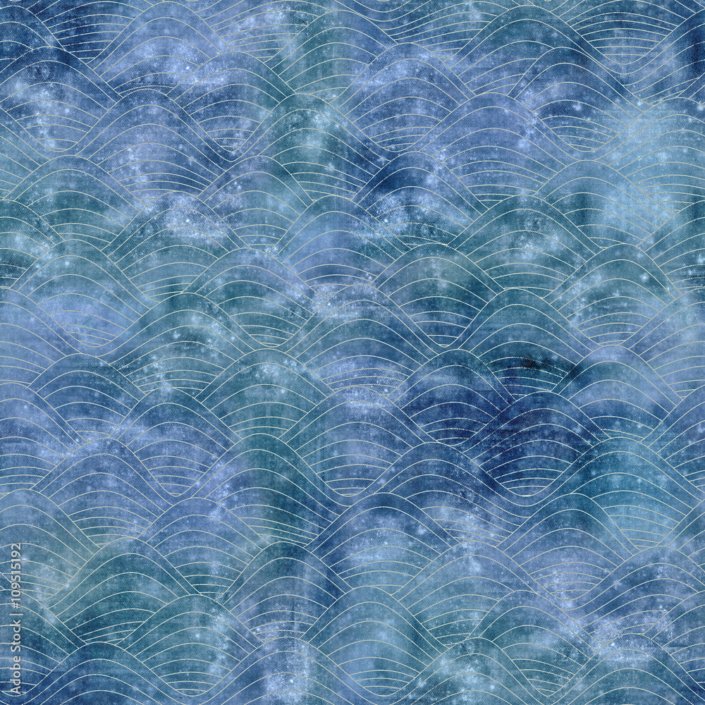 Obraz premium repeatable seamless graphic background with waves
