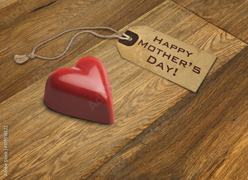Mothers day card with Red praline