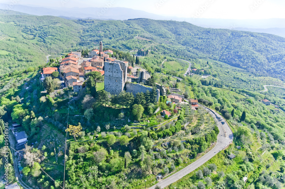 the town of Civitella in Val di Chiana Tuscany-Italy