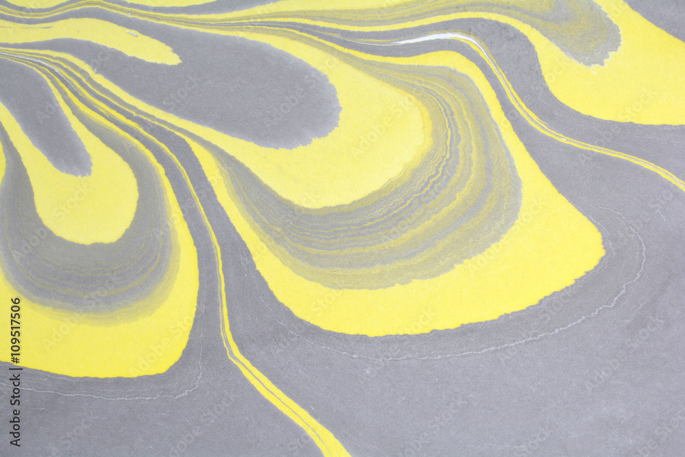 Fototapeta premium Creative ebru background with abstract acrylic painted waves. Beautiful marbling texture. Handmade marble surface.