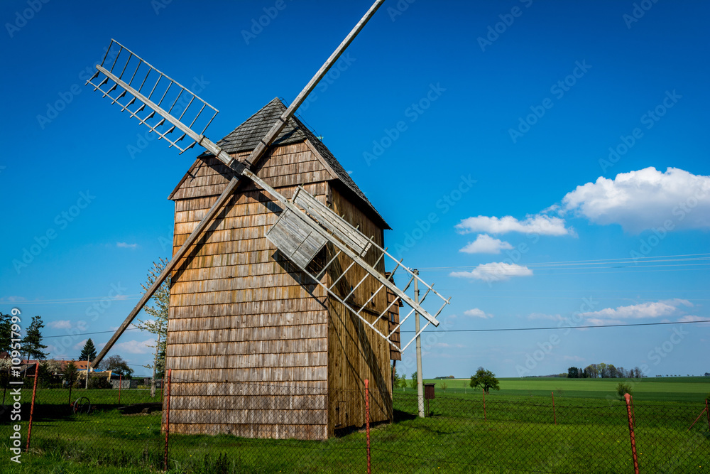 Fototapeta premium Old wood windmill