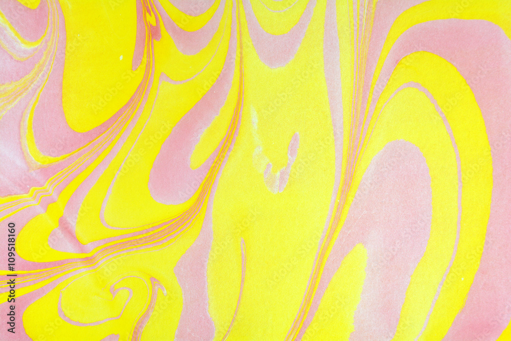 Fototapeta premium Creative ebru background with abstract acrylic painted waves. Beautiful marbling texture. Handmade marble surface.