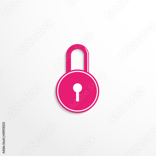 The padlock. Vector icon.