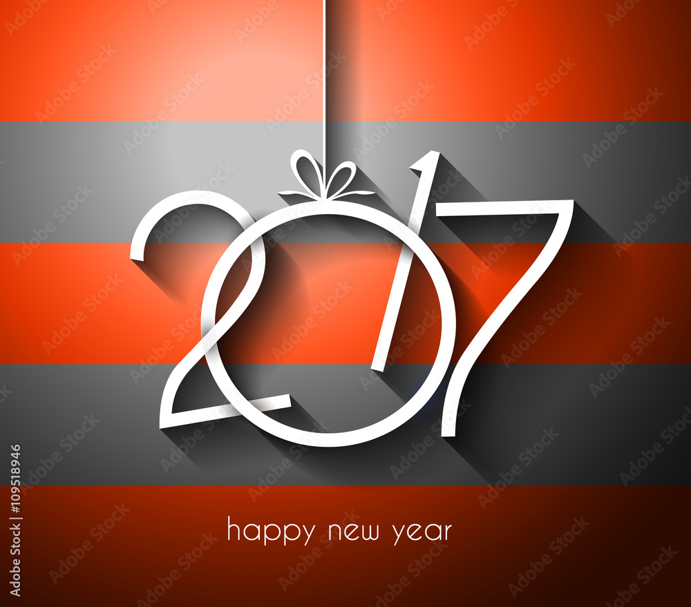 Fototapeta premium 2017 Happy New Year Background for your Flyers and Greetings Card