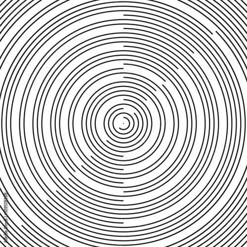 RAdial pattern background Vector radial black background pattern on white. Abstract vector black and white halftone background