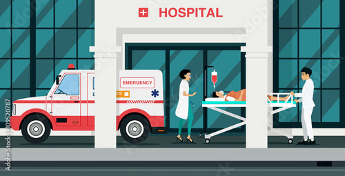 Ambulances took the injured to the hospital.