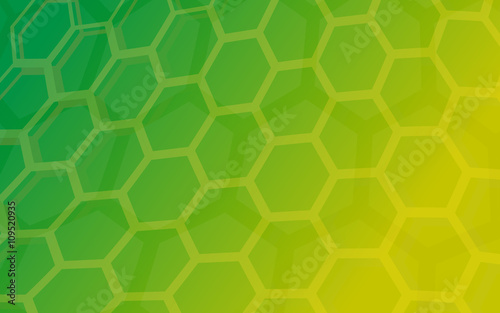 honeycomb warm green  yellow  background abstract vector art 