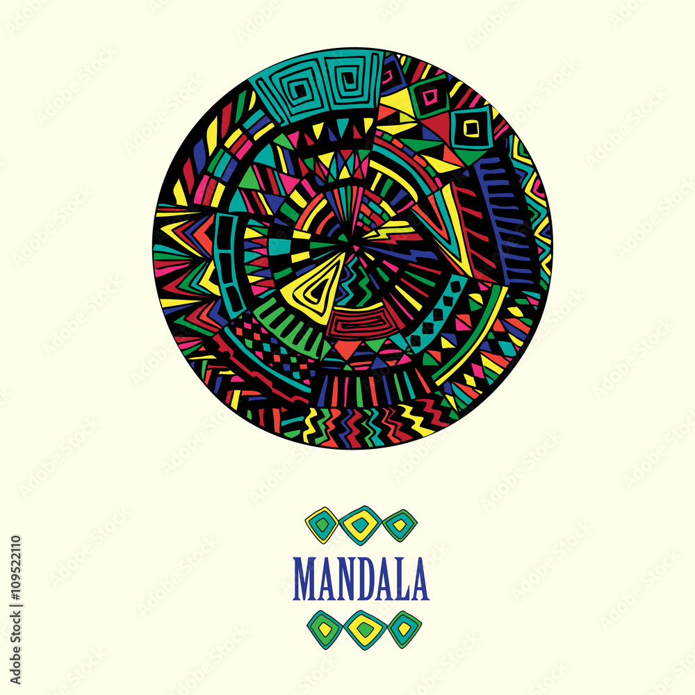 Vector hand-drawn mandala. Decor for your design. Vector hand-drawn mandala. Decor for your design.