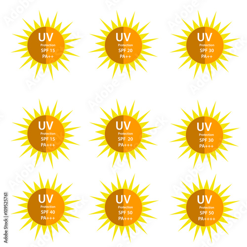 UV Protection  9 logos set