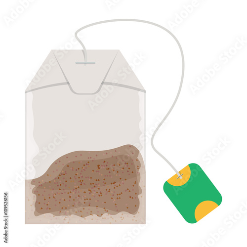 Teabag vector illustration isolated on a white background