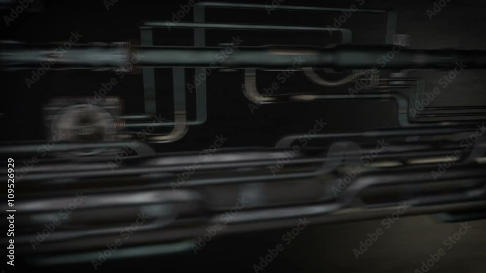 Seamless looping 3D animation of a dark tunnel with rusty pipelines Seamless looping 3D animation of a dark tunnel with rusty pipelines