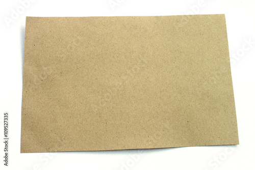Brown paper texture on white background.