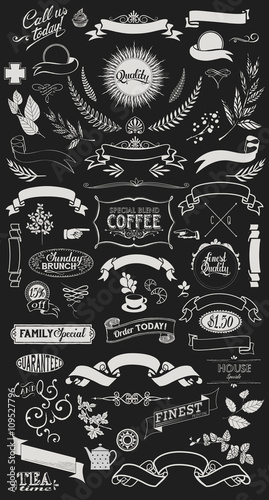 Banners, Frames & Etchings - Huge set of useful banners, labels, frames, tags, catchwords and etchings for your presentations, flyers, posters and marketing campaigns