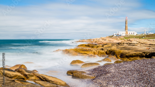 Lighthouse from Uruguay in Cabo Polonio Long-exposure beach waves walk photo
