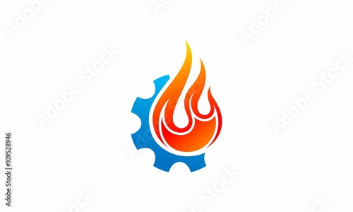 Fire Gear Oil icon Logo