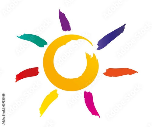 Soleil - plage - couleur - été - détente - pinceau 