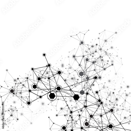 Global Network On White Background - Vector Illustration, Graphic Design Useful For Your Design