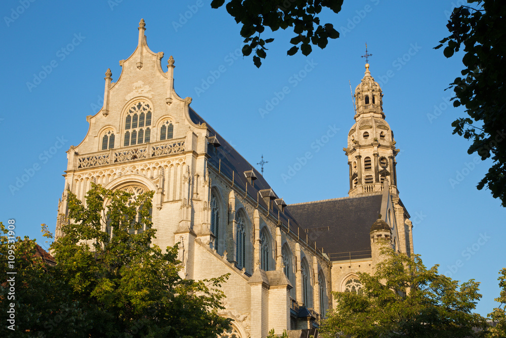 Antwerp - St. Pauls church (Paulskerk) in evening light