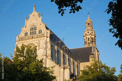 Antwerp - St. Pauls church (Paulskerk) in evening light photo