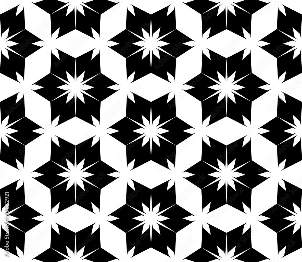 Vector modern seamless geometry pattern floral, black and white abstract geometric background, subtle pillow print, monochrome retro texture, hipster fashion design Vector modern seamless geometry pattern floral, black and white abstract geometric background, subtle pillow print, monochrome retro texture, hipster fashion design