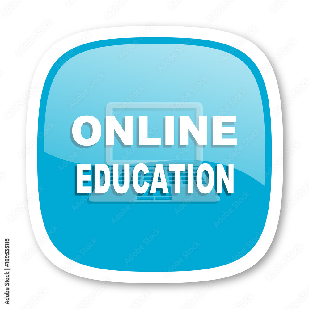 online education blue glossy web icon online education blue glossy web icon
