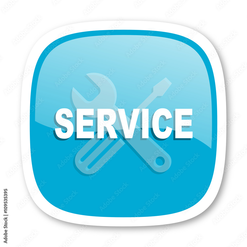 service blue glossy web icon service blue glossy web icon