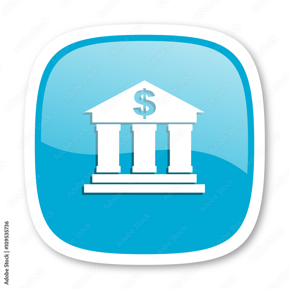bank blue glossy web icon bank blue glossy web icon