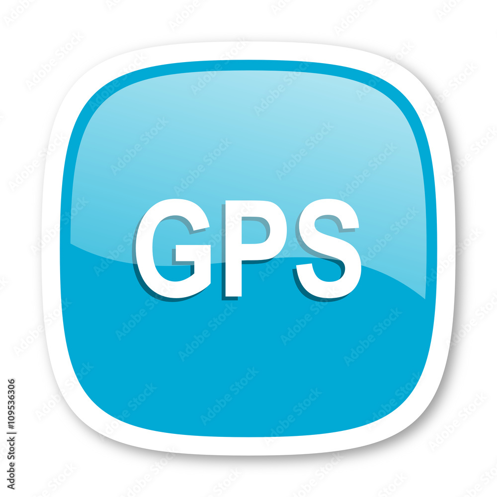 gps blue glossy web icon gps blue glossy web icon
