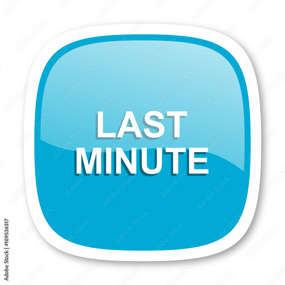 last minute blue glossy web icon last minute blue glossy web icon