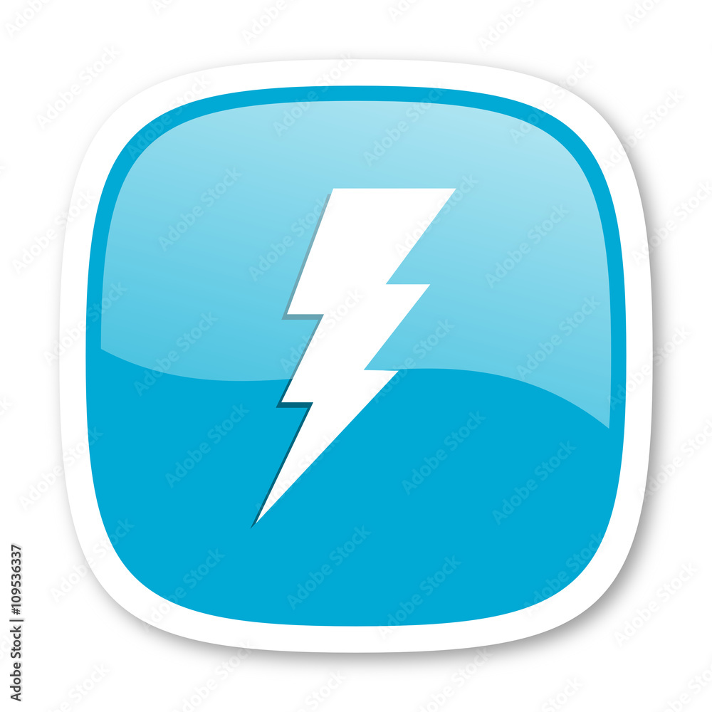 Obraz premium bolt blue glossy web icon