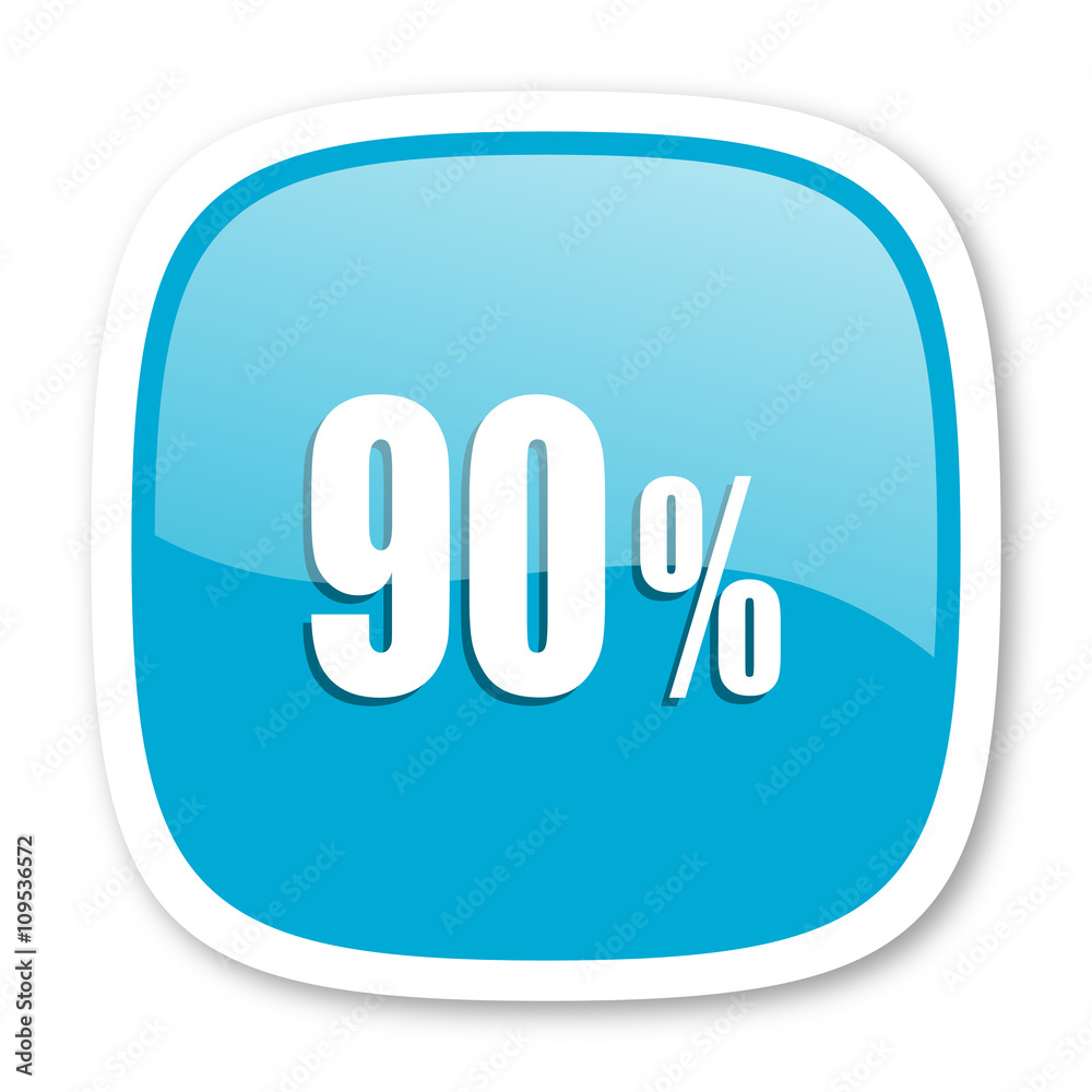 90 percent blue glossy web icon 90 percent blue glossy web icon