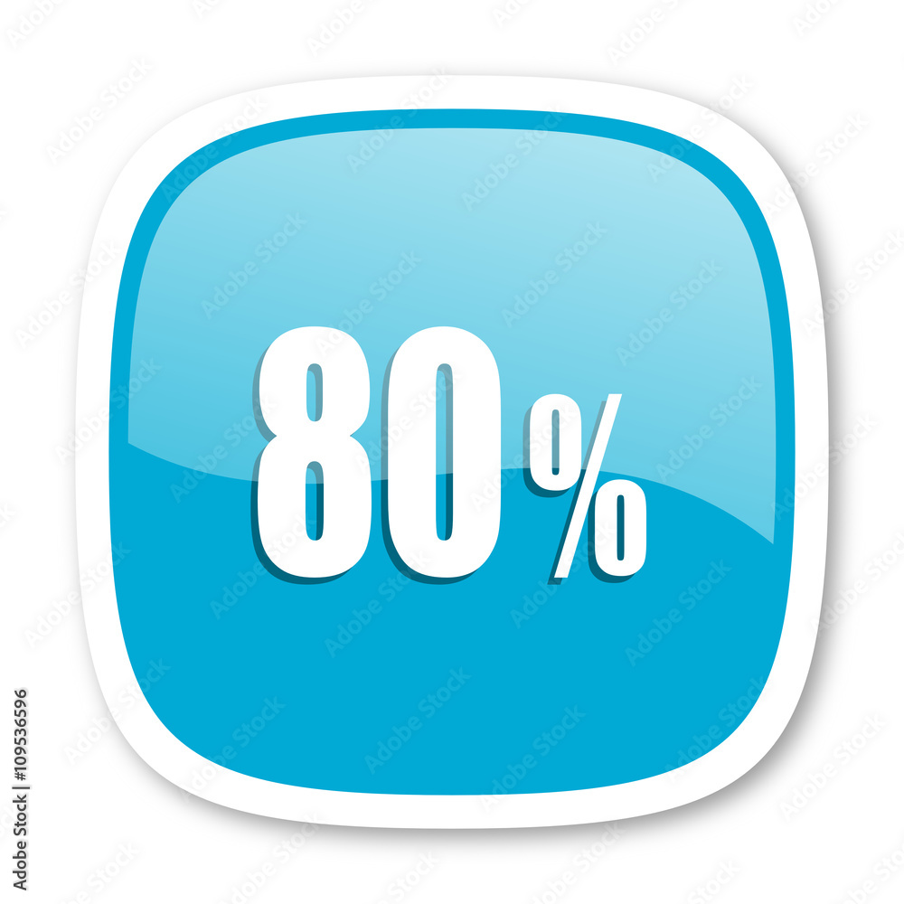 80 percent blue glossy web icon 80 percent blue glossy web icon