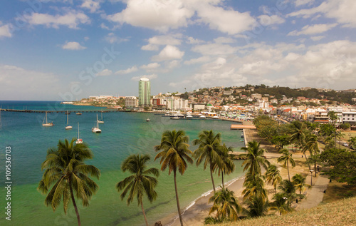 The view at Fort de France, the capital of Martinique. photo