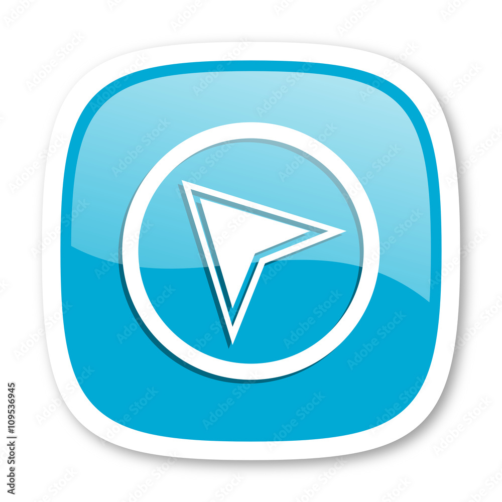 navigation blue glossy web icon navigation blue glossy web icon