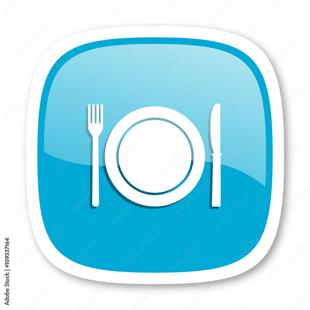 restaurant blue glossy web icon restaurant blue glossy web icon